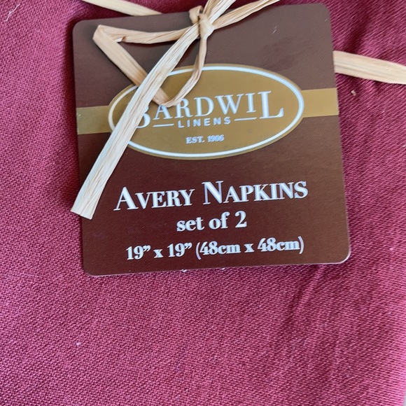 Bardwill Linens Avery Mahogany Set of 8 Table Napkins . - Picture 3 of 6